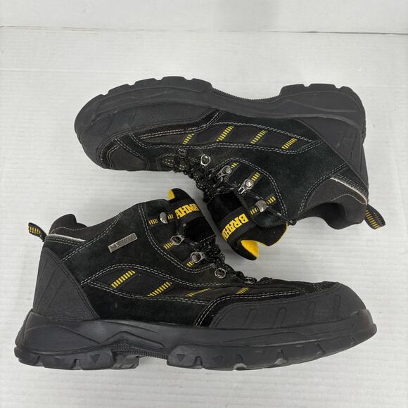 Brahma Kane Boots Mens Size 9.5 Black Leather Steel Toe Safety Work Lace Up - Picture 3 of 9